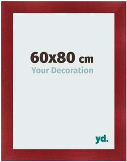 Fotolijst 60x80 cm - Wijnrood Geveegd - MDF - Pisa