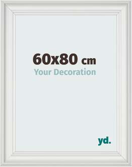 Fotolijst 60x80 cm - Wit Geveegd - MDF - Lazio