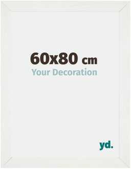 Fotolijst 60x80 cm - Wit Geveegd - MDF - Mura