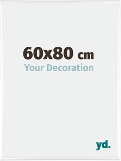 Fotolijst 60x80 cm - Wit Hoogglans - Aluminium - Kent