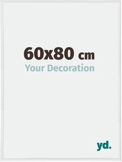 Fotolijst 60x80 cm - Wit Hoogglans - Kunststof - Annecy