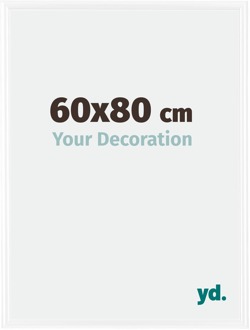 Fotolijst 60x80 cm - Wit Hoogglans - Kunststof - Bordeaux