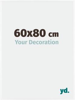 Fotolijst 60x80 cm - Wit Hoogglans - Kunststof - Evry