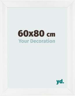 Fotolijst 60x80 cm - Wit Hoogglans - MDF - Pisa