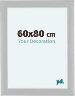 Fotolijst 60x80 cm - Wit - Houtnerf - MDF - Como Wit Houtnerf
