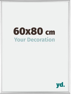 Fotolijst 60x80 cm - Zilver Hoogglans - Aluminium - Kent
