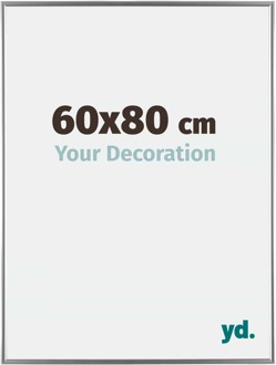 Fotolijst 60x80 cm - Zilver Hoogglans - Kunststof - Evry