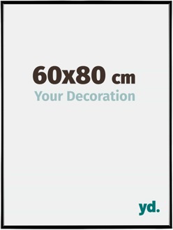 Fotolijst 60x80 cm - Zwart Hoogglans - Kunststof - Evry