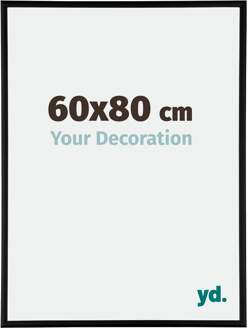 Fotolijst 60x80 cm - Zwart Mat - Aluminium - Kent