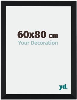 Fotolijst 60x80 cm - Zwart Mat - MDF - Catania