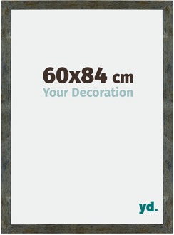 Fotolijst 60x84 cm - Blauw Goud Gemeleerd - MDF - Mura