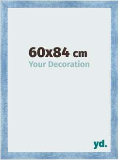 Fotolijst 60x84 cm - Helder Blauw Geveegd - MDF - Pisa