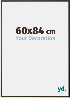 Fotolijst 60x84 cm - Walnoot Structuur - Aluminium - New York