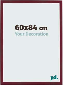 Fotolijst 60x84 cm - Wijnrood Geveegd - MDF - Bologna