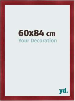 Fotolijst 60x84 cm - Wijnrood Geveegd - MDF - Pisa