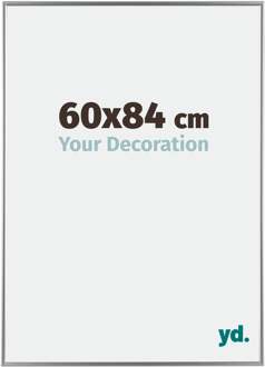Fotolijst 60x84 cm - Zilver Hoogglans - Kunststof - Evry