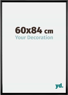 Fotolijst 60x84 cm - Zwart Hoogglans - Kunststof - Bordeaux