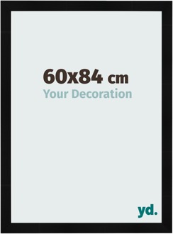 Fotolijst 60x84 cm - Zwart Hoogglans - MDF - Pisa