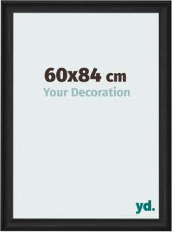 Fotolijst 60x84 cm - Zwart Houtnerf - MDF - Lazio