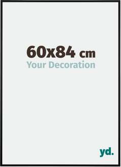 Fotolijst 60x84 cm - Zwart Mat - Aluminium - Kent