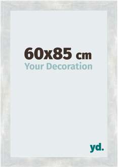 Fotolijst 60x85 cm - Zilver Glanzend Vintage - MDF - Mura