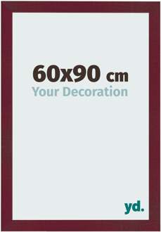 Fotolijst 60x90 cm - Wijnrood Geveegd - MDF - Bologna