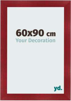 Fotolijst 60x90 cm - Wijnrood Geveegd - MDF - Pisa