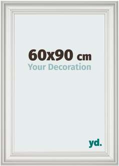 Fotolijst 60x90 cm - Wit Geveegd - MDF - Lazio