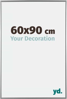 Fotolijst 60x90 cm - Zilver Hoogglans - Kunststof - Evry