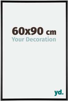 Fotolijst 60x90 cm - Zwart Hoogglans - Aluminium - Austin