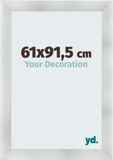 Fotolijst 61x91,5 cm - Aluminium Geborsteld - MDF - Pisa - 61x91.5 cm