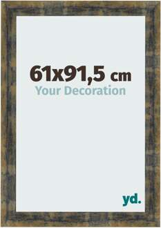 Fotolijst 61x91,5 cm - Blauw Goud Gemeleerd - MDF - Pisa - 61x91.5 cm