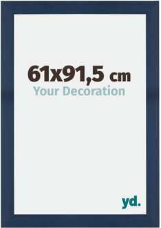 Fotolijst 61x91,5 cm - Donkerblauw Geveegd - MDF - Mura - 61x91.5 cm