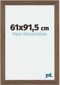 Fotolijst 61x91,5 cm - Walnoot Donker - MDF - Mura - 61x91.5 cm