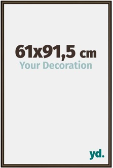 Fotolijst 61x91,5 cm - Walnoot Structuur - Aluminium - New York - 61x91.5 cm