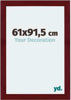 Fotolijst 61x91,5 cm - Wijnrood Geveegd - MDF - Mura - 61x91.5 cm