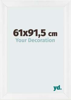 Fotolijst 61x91,5 cm - Wit Hoogglans - MDF - Pisa - 61x91.5 cm