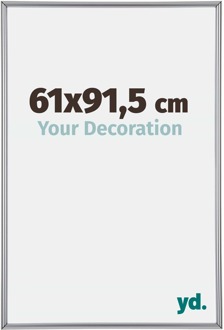 Fotolijst 61x91,5 cm - Zilver Hoogglans - Kunststof - Annecy - 61x91.5 cm