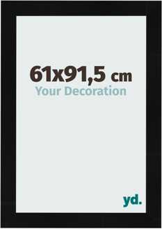 Fotolijst 61x91,5 cm - Zwart Hoogglans - MDF - Pisa - 61x91.5 cm