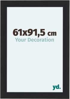 Fotolijst 61x91,5 cm - Zwart - Houtnerf - MDF - Como Zwart Houtnerf - 61x91.5 cm