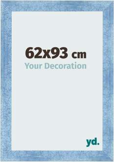 Fotolijst 62x93 cm - Helder Blauw Geveegd - MDF - Pisa