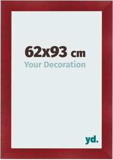 Fotolijst 62x93 cm - Wijnrood Geveegd - MDF - Pisa