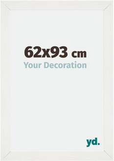 Fotolijst 62x93 cm - Wit Geveegd - MDF - Mura