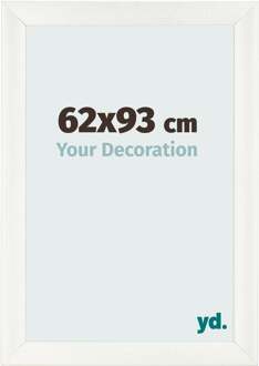 Fotolijst 62x93 cm - Wit Geveegd - MDF - Pisa