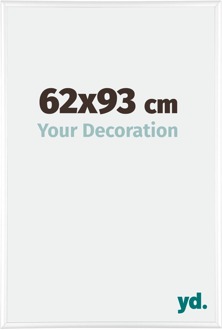 Fotolijst 62x93 cm - Wit Hoogglans - Aluminium - Kent