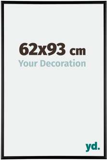 Fotolijst 62x93 cm - Zwart Hoogglans - Aluminium - Austin