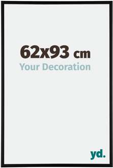 Fotolijst 62x93 cm - Zwart Mat - Aluminium - Kent