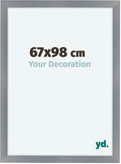 Fotolijst 67x98 cm - Aluminium - Geborsteld - MDF - Como Aluminium Geborsteld