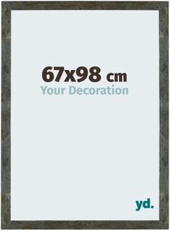 Fotolijst 67x98 cm - Blauw Goud Gemeleerd - MDF - Mura