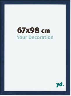Fotolijst 67x98 cm - Donkerblauw Geveegd - MDF - Como